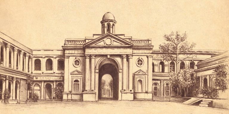 A sketch of Amritsar’s Town Hall, one wing of which is now home to the Partition Museum