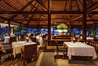 Lumbung Restaurant at The Oberoi Beach Resort Lombok
